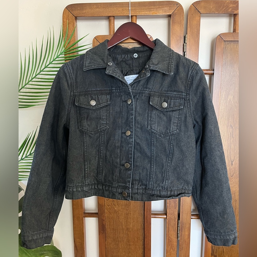 Alexander McQueen black denim jacket
